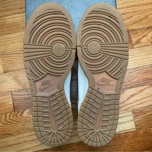 Nike DUNK HIGH top 'Sail / Gum' White Retro Old School Jordan 9.5 womens 8 men